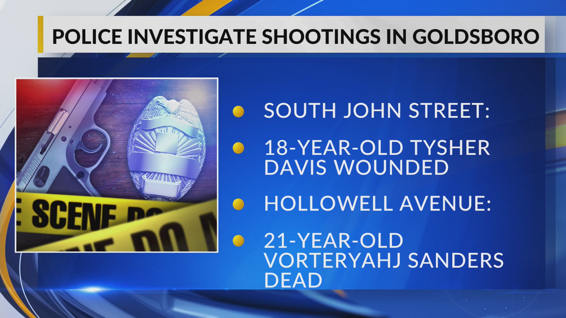 One dead, one injured in two related shootings in Goldsboro – WNCT