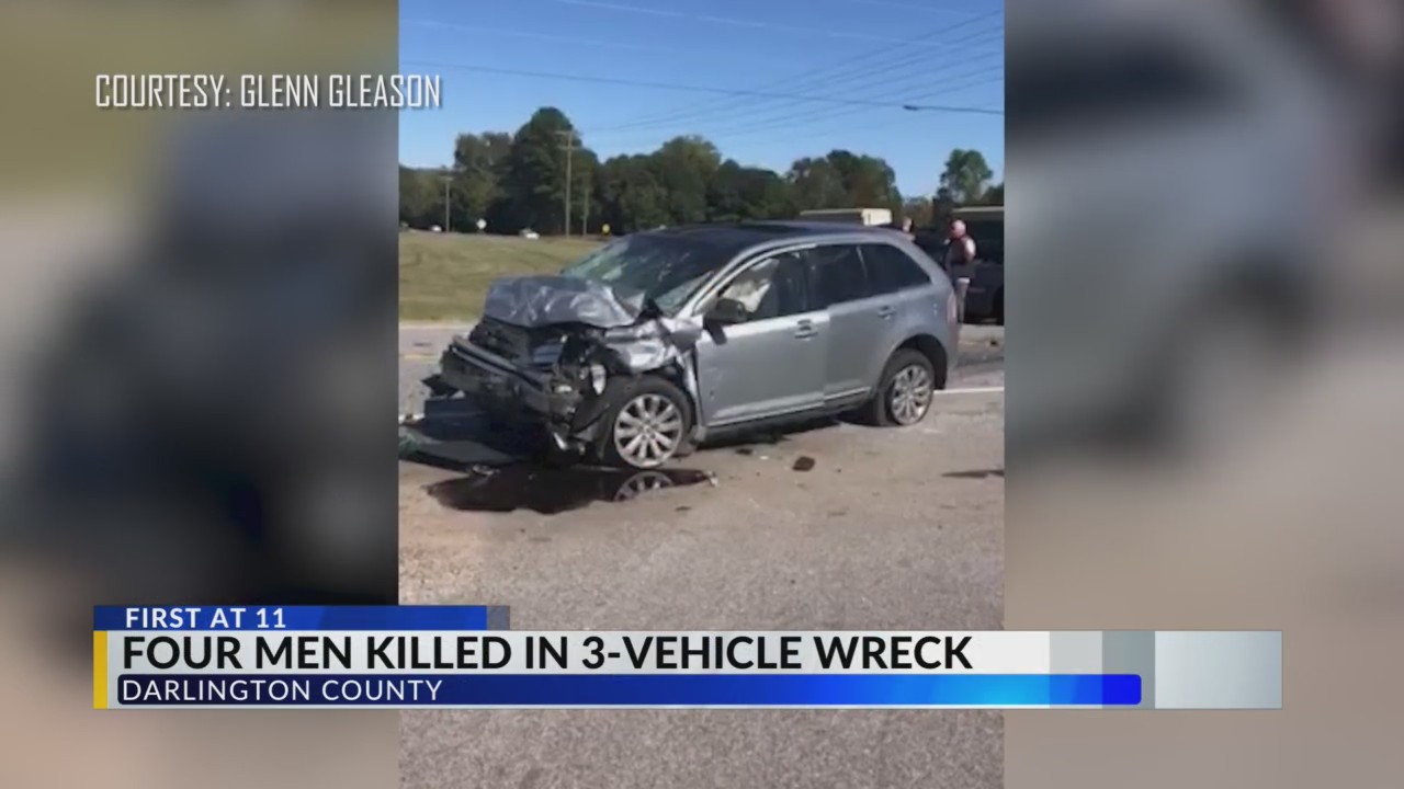 4 men killed in Darlington County crash, coroner says WBTW