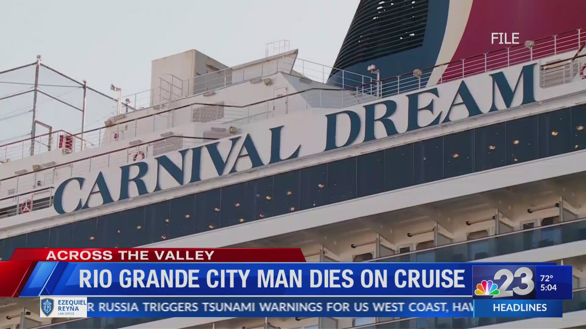 Rio Grande City man dies on cruise - B61CE06119B1CF688AFFBEDE81644B75