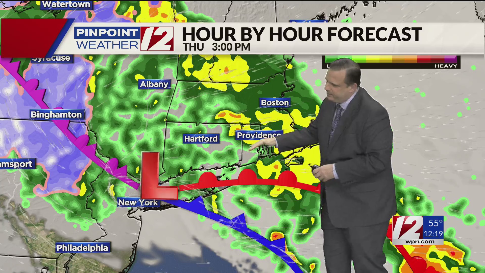 WPRI 12 Weather Forecast for 11/19/24: Dry through Wednesday; Rain ...
