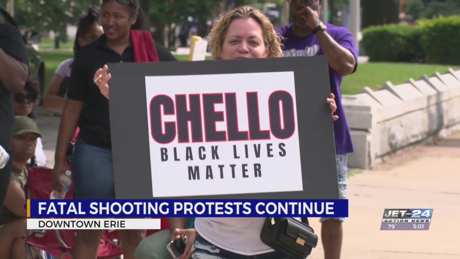 ‘We stand 4 Chello’ — Protests continue after death of Erie man – WJET ...