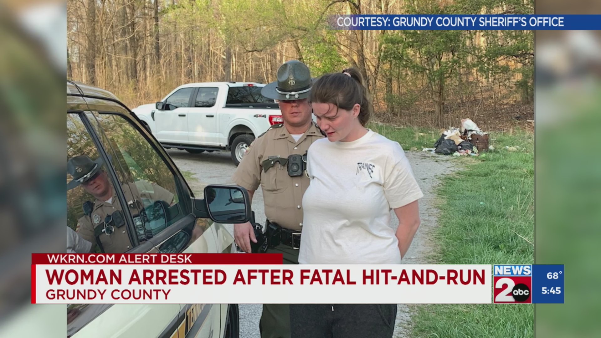 Woman arrested after fatal hit-and-run in Grundy County – WKRN News 2
