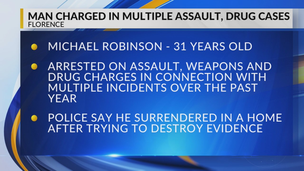 Florence man jailed on assault, weapons charges in connection with ...