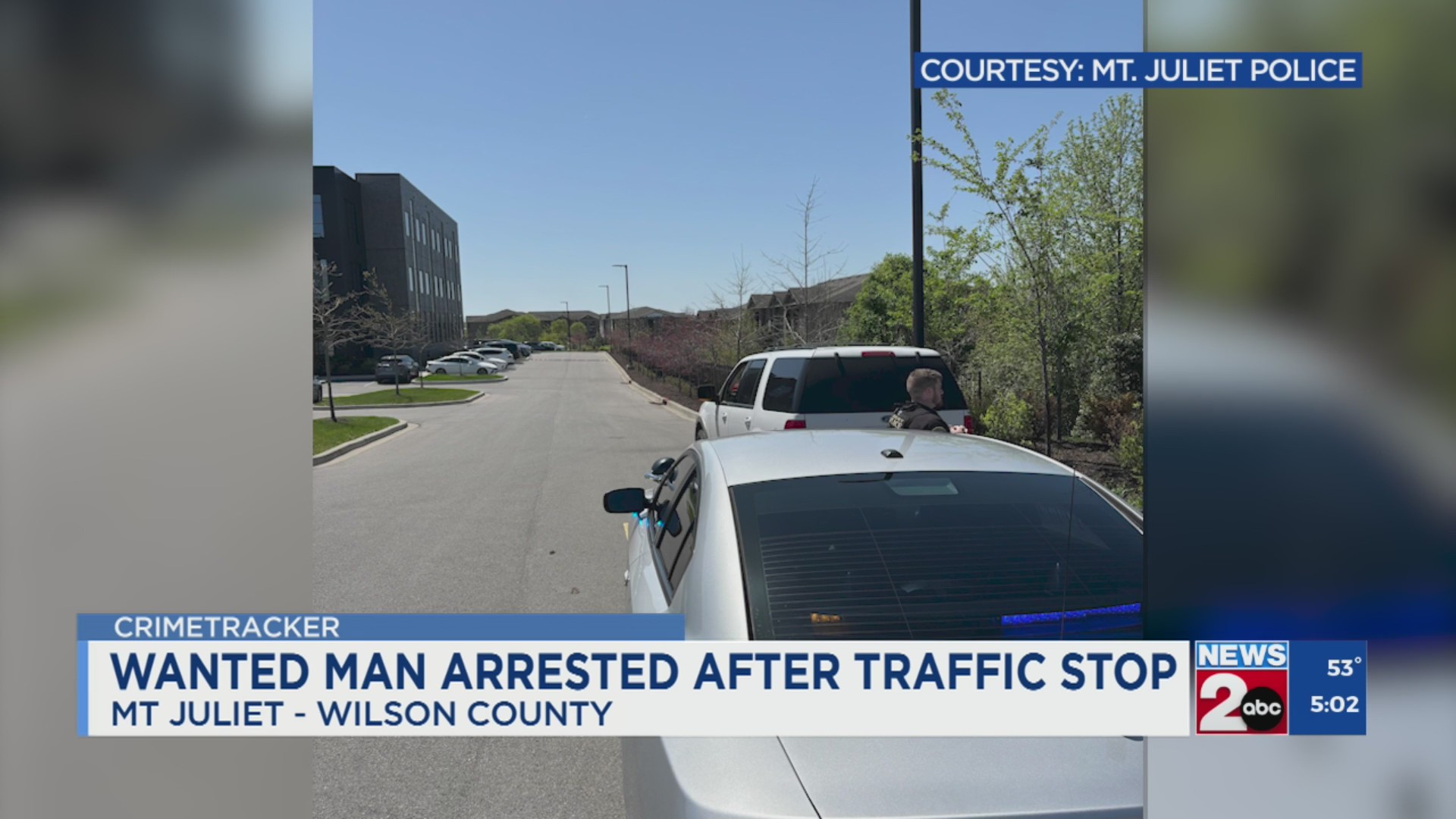 Wanted man arrested after traffic stop in Mt. Juliet, TN – WKRN News 2