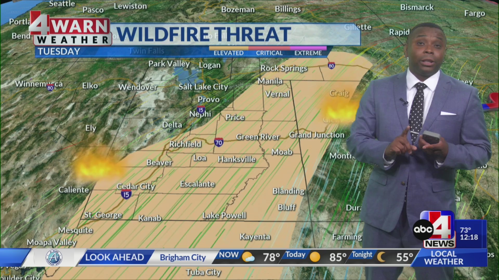 Warming trend continues, fire risk elevated in eastern Utah – ABC4 Utah