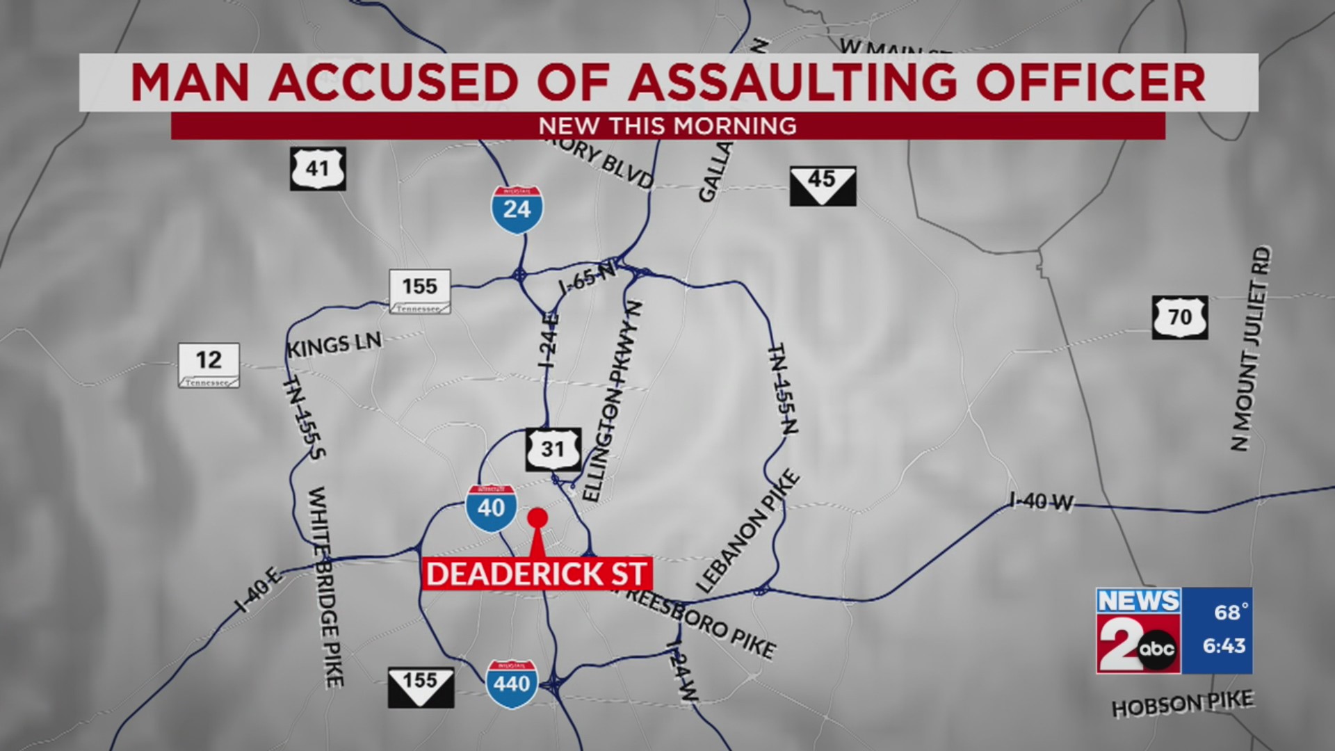 Man charged with assaulting officer in downtown Nashville – WKRN News 2