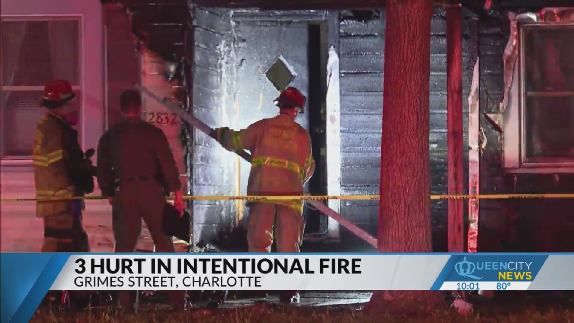 Three injured in intentionally set fire at north Charlotte home – WSPA ...