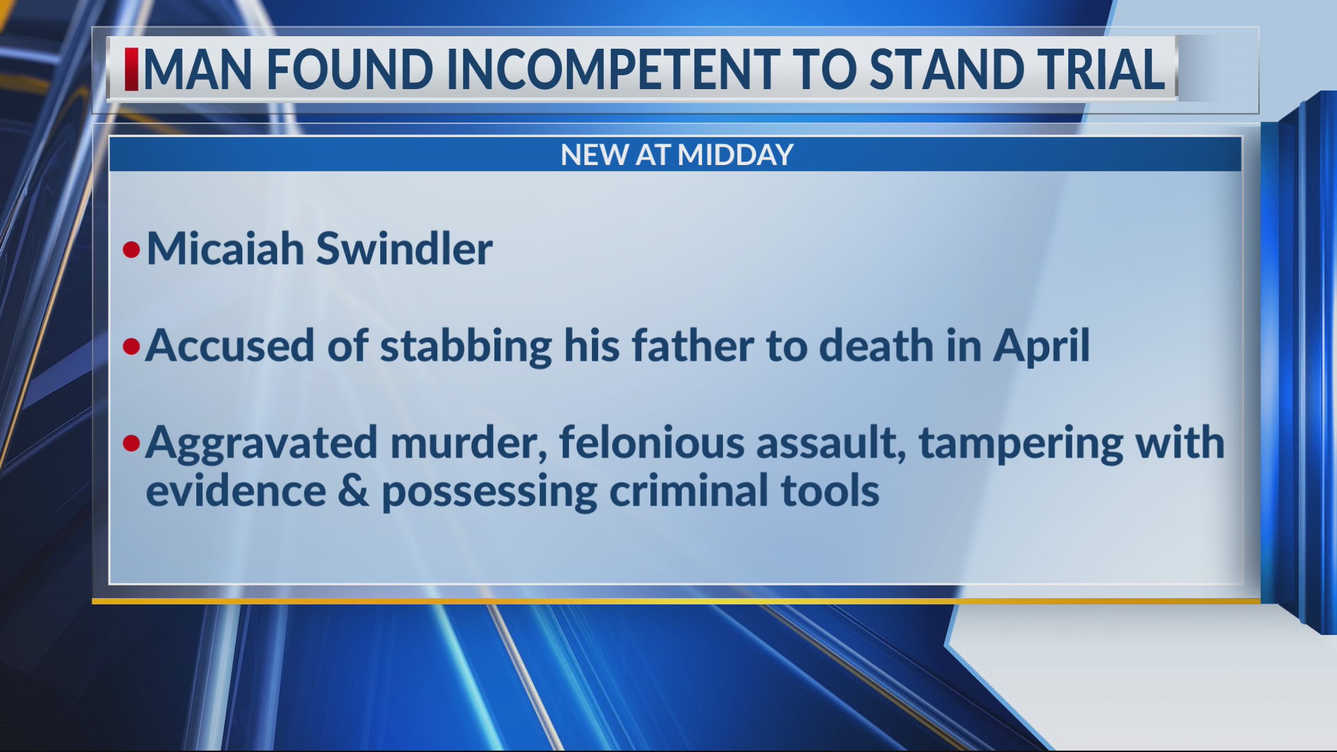 Man ruled incompetent to stand trial in father’s murder – NBC4 WCMH-TV