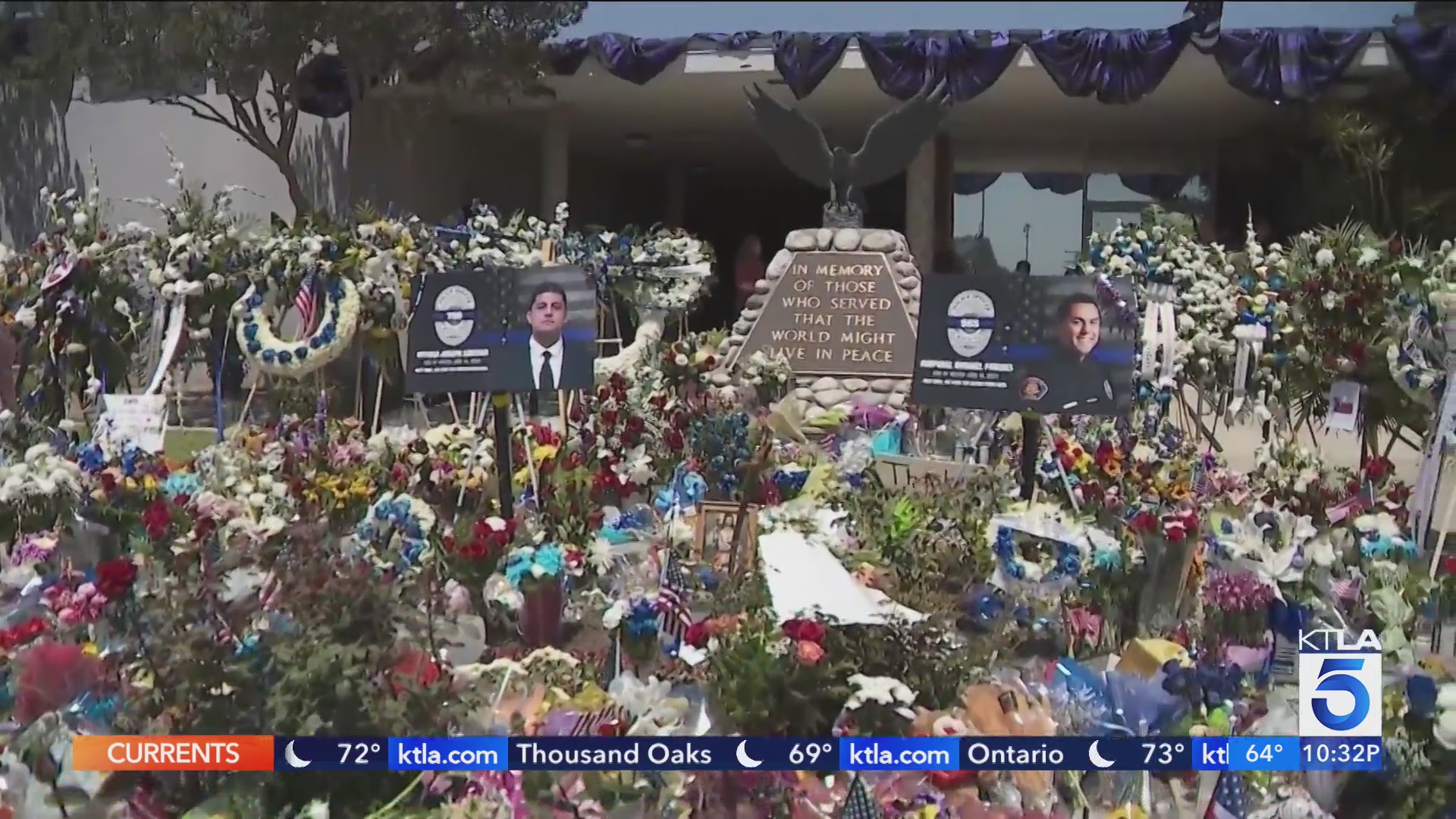 El Monte police officers killed in ambush attack honored by community ...