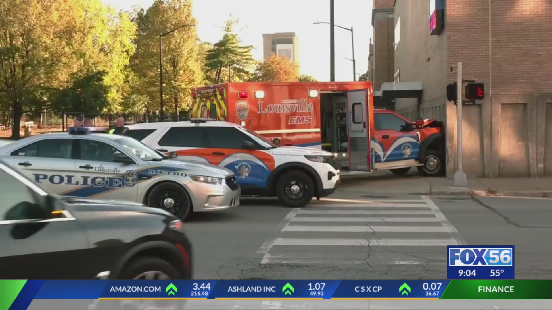 4 injured after Louisville ambulance crashes into school building – FOX ...