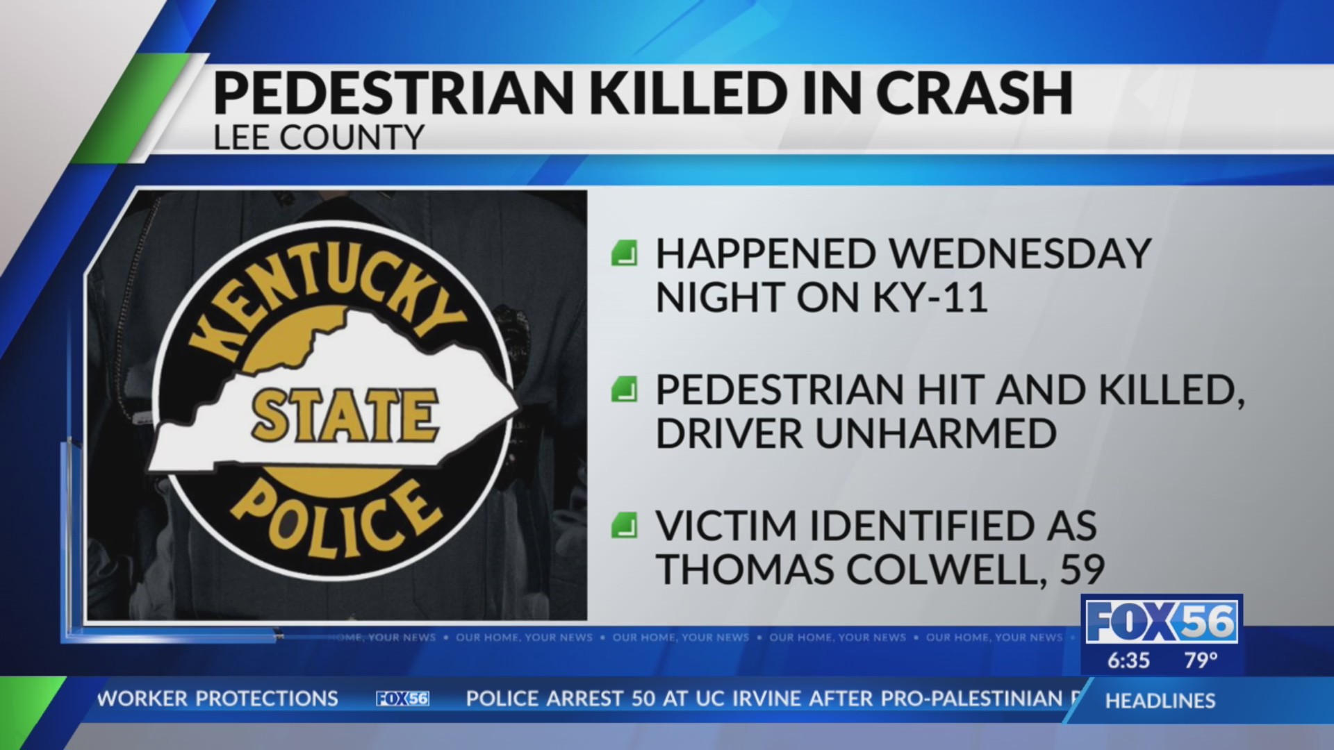 Kentucky State Police investigating deadly Lee County crash – FOX 56 News