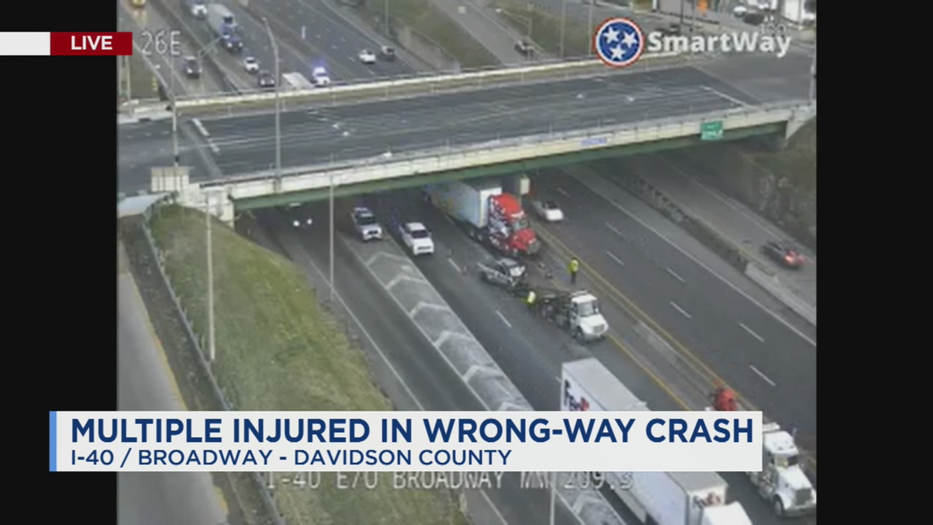 Multiple injured in wrong-way crash on I-40 in Nashville – WKRN News 2