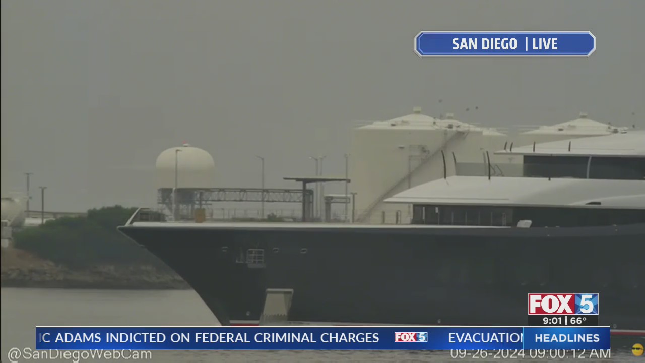 Super yacht spotted in San Diego Bay who does it belong to? FOX 5