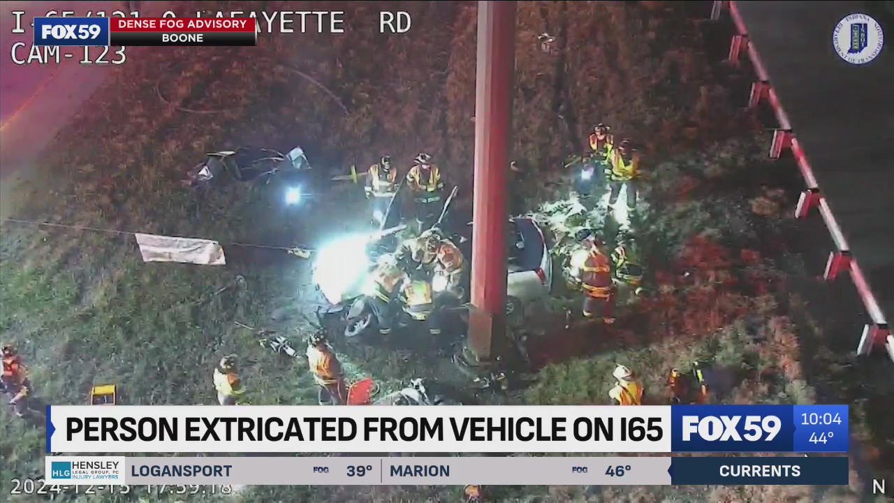 Person extricated from vehicle on Interstate 65 southbound in ...