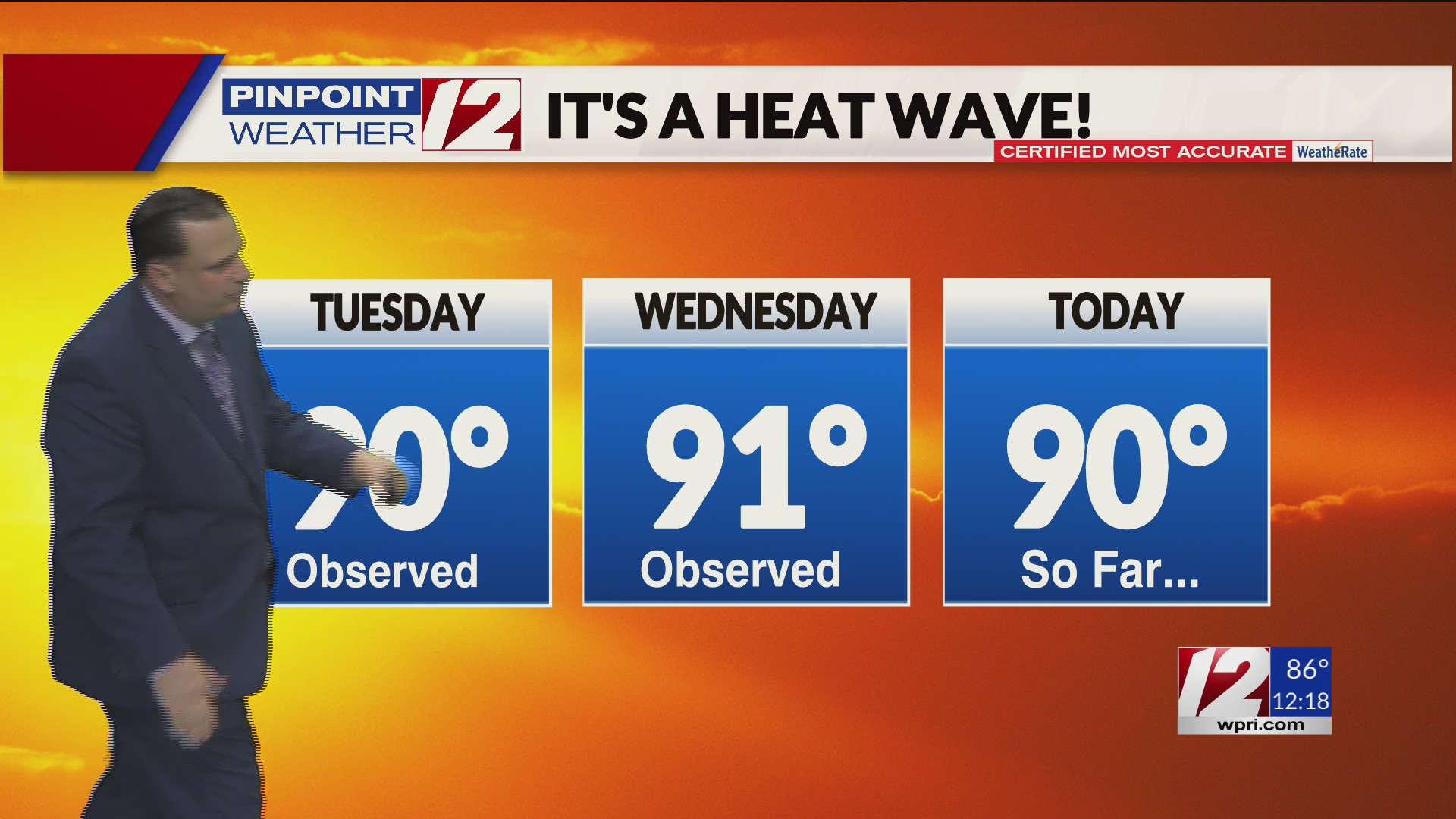 WPRI 12 Weather Forecast 6/20/24: Hazy, Hot and Humid Today; Not as Hot ...