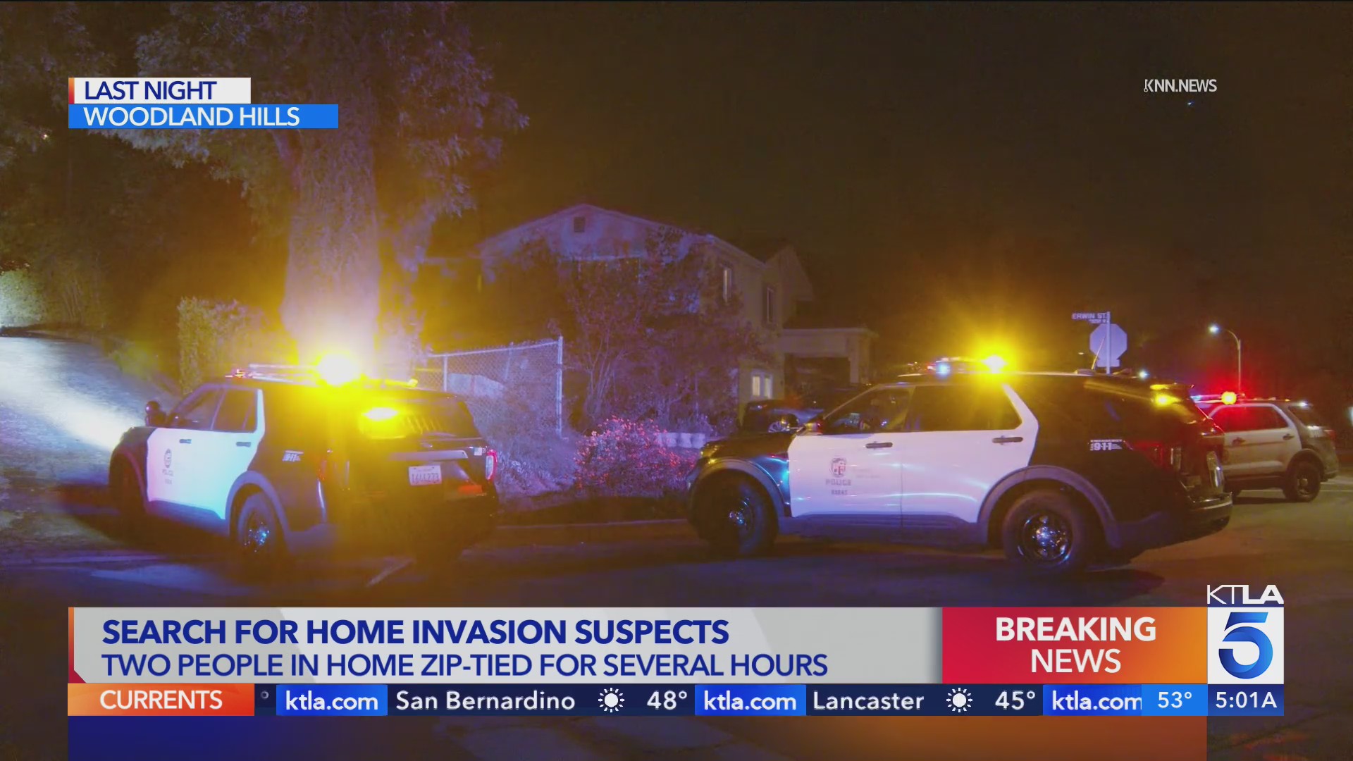Resident zip-tied during Woodland Hills home invasion – KTLA