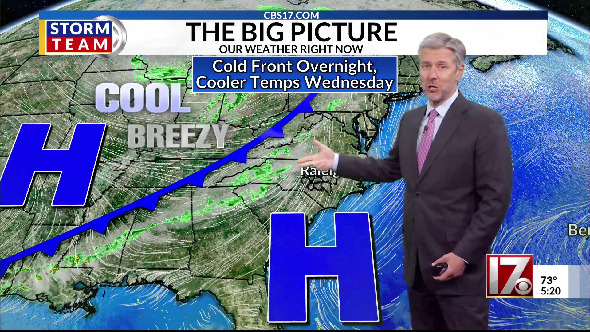 Cool and breezy and dry in Central NC Wednesday – CBS17.com