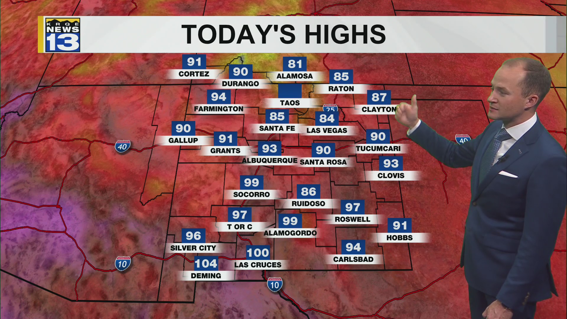 Even hotter with more isolated storms Friday – KRQE NEWS 13 – Breaking ...