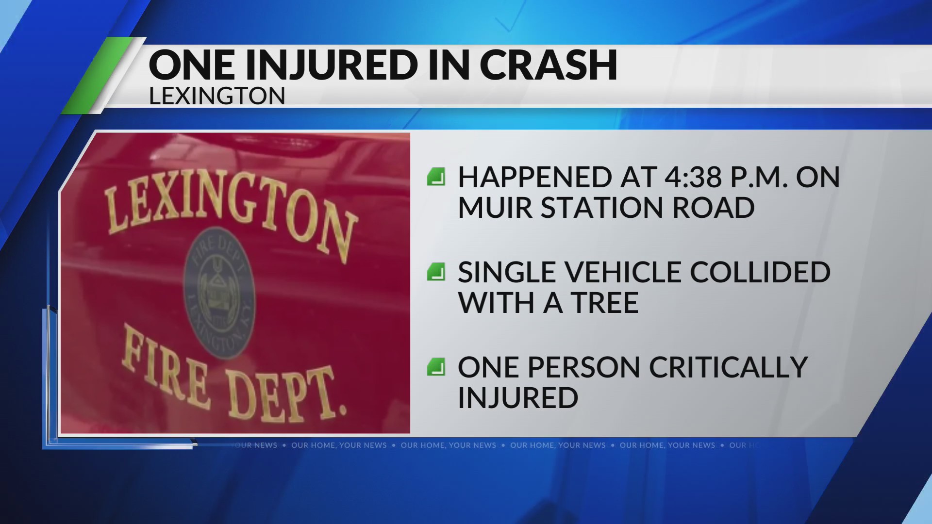 1 injured after crash in Lexington – FOX 56 News