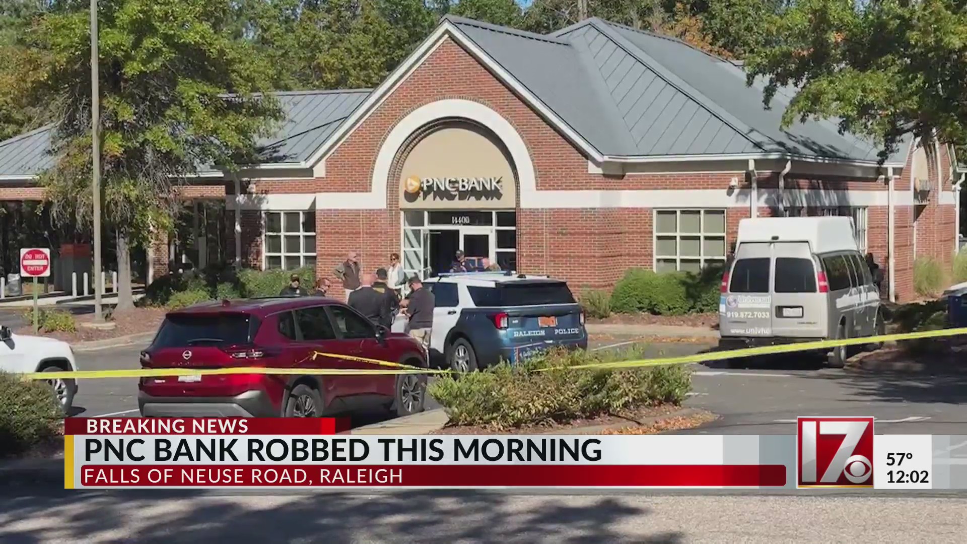Suspect on the loose after bank robbery on Falls of Neuse Road in ...