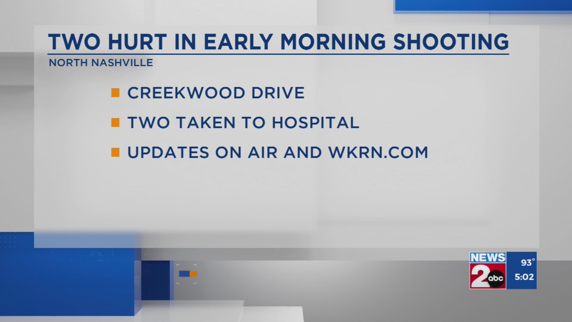 2 injured in shooting on Creekwood Drive in Nashville – WKRN News 2