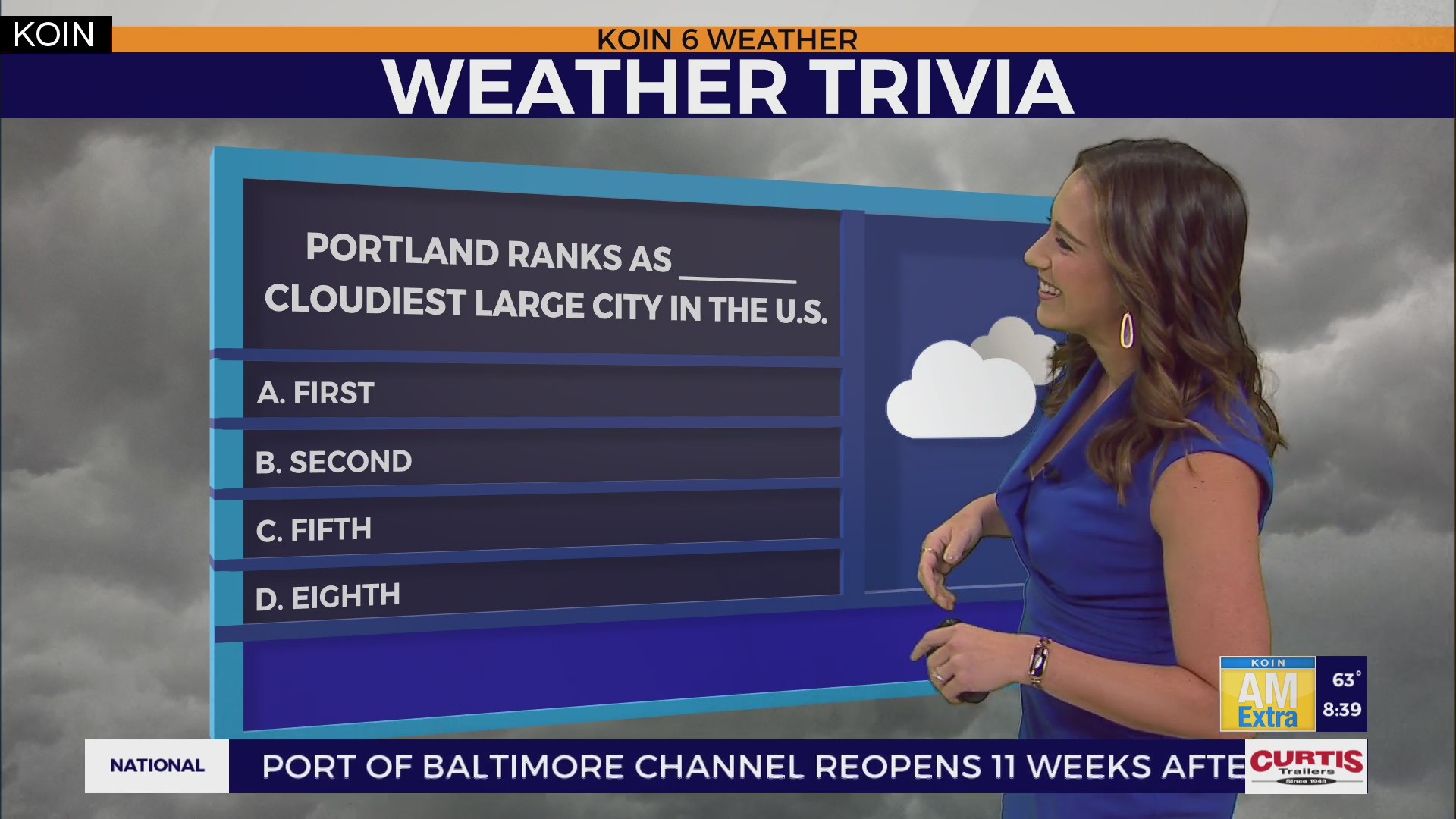 Weather Trivia Tuesday: Portland ranks as the *blank* cloudiest city in ...