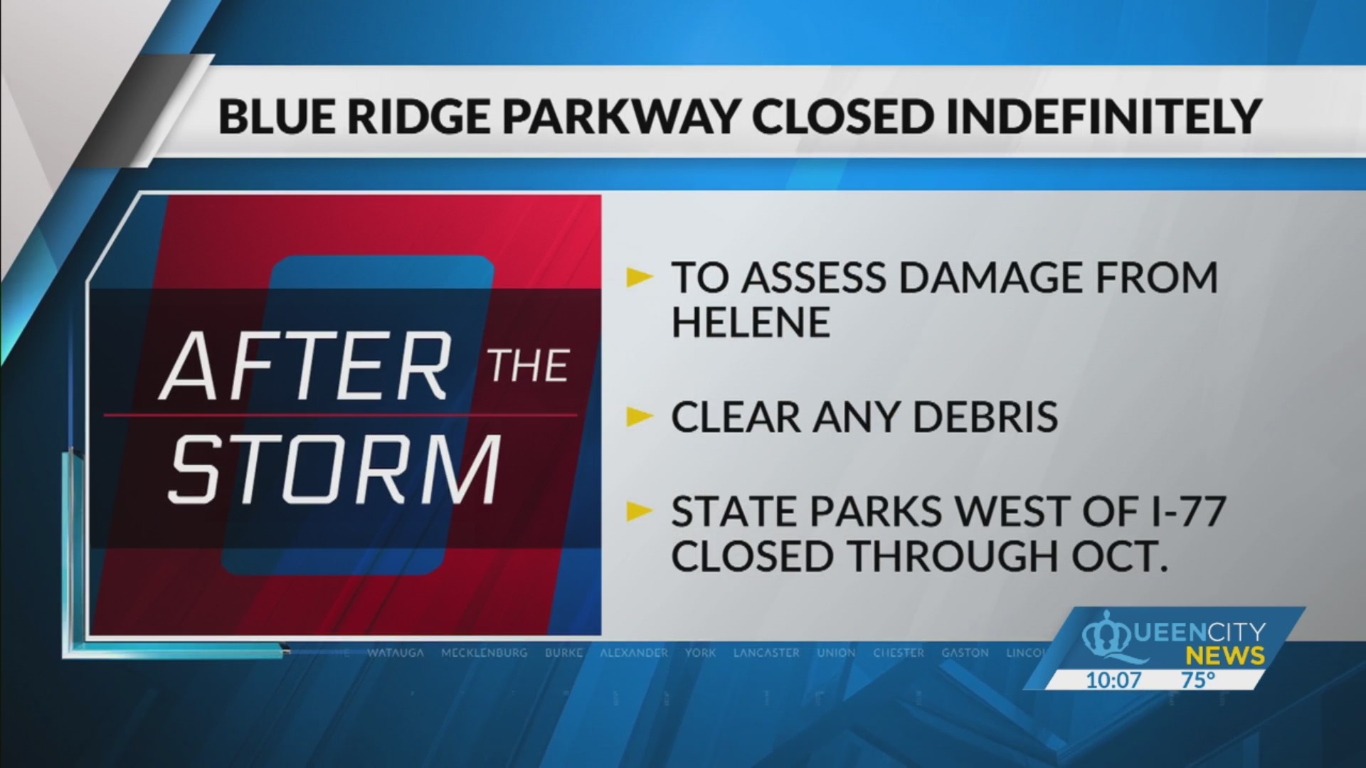 Blue Ridge Parkway to be closed indefinitely National Park Service PIX11
