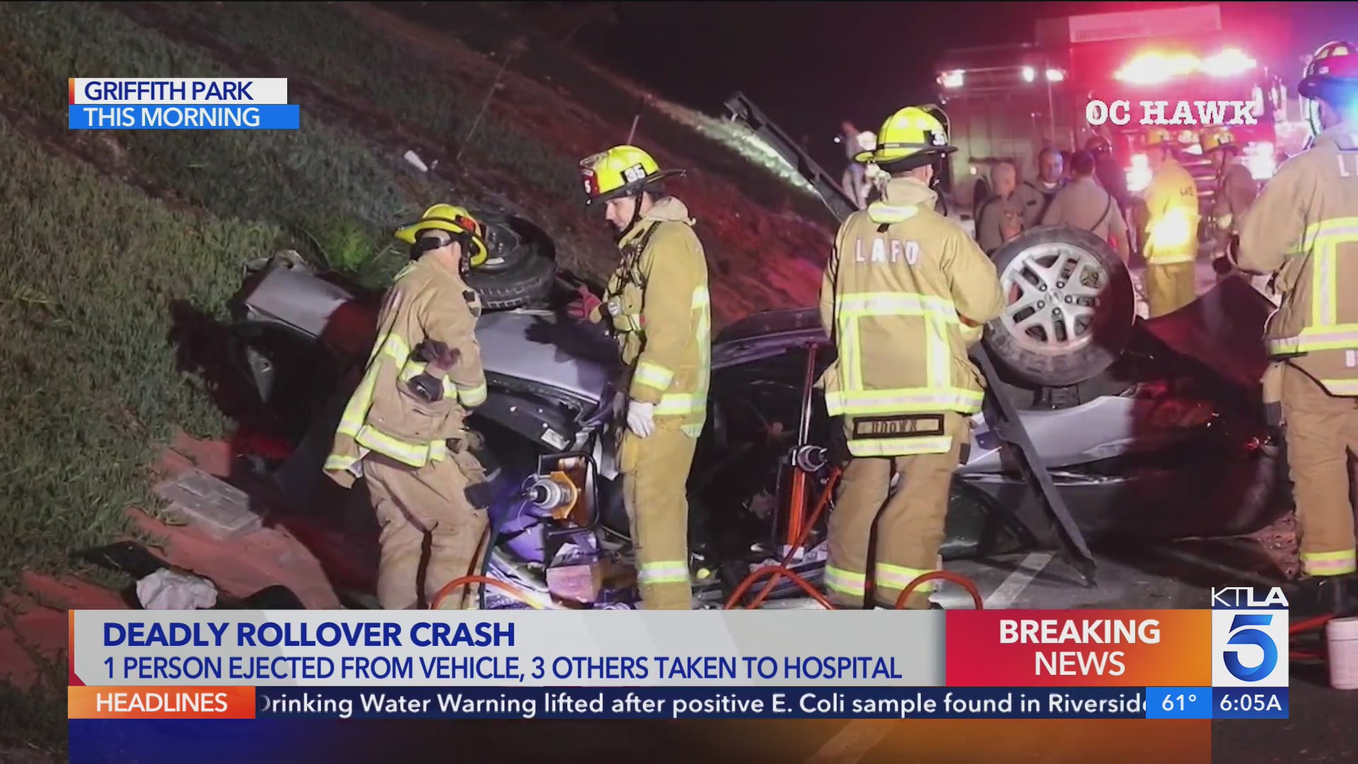 Motorist dead after being ejected from car during crash on L.A. freeway ...