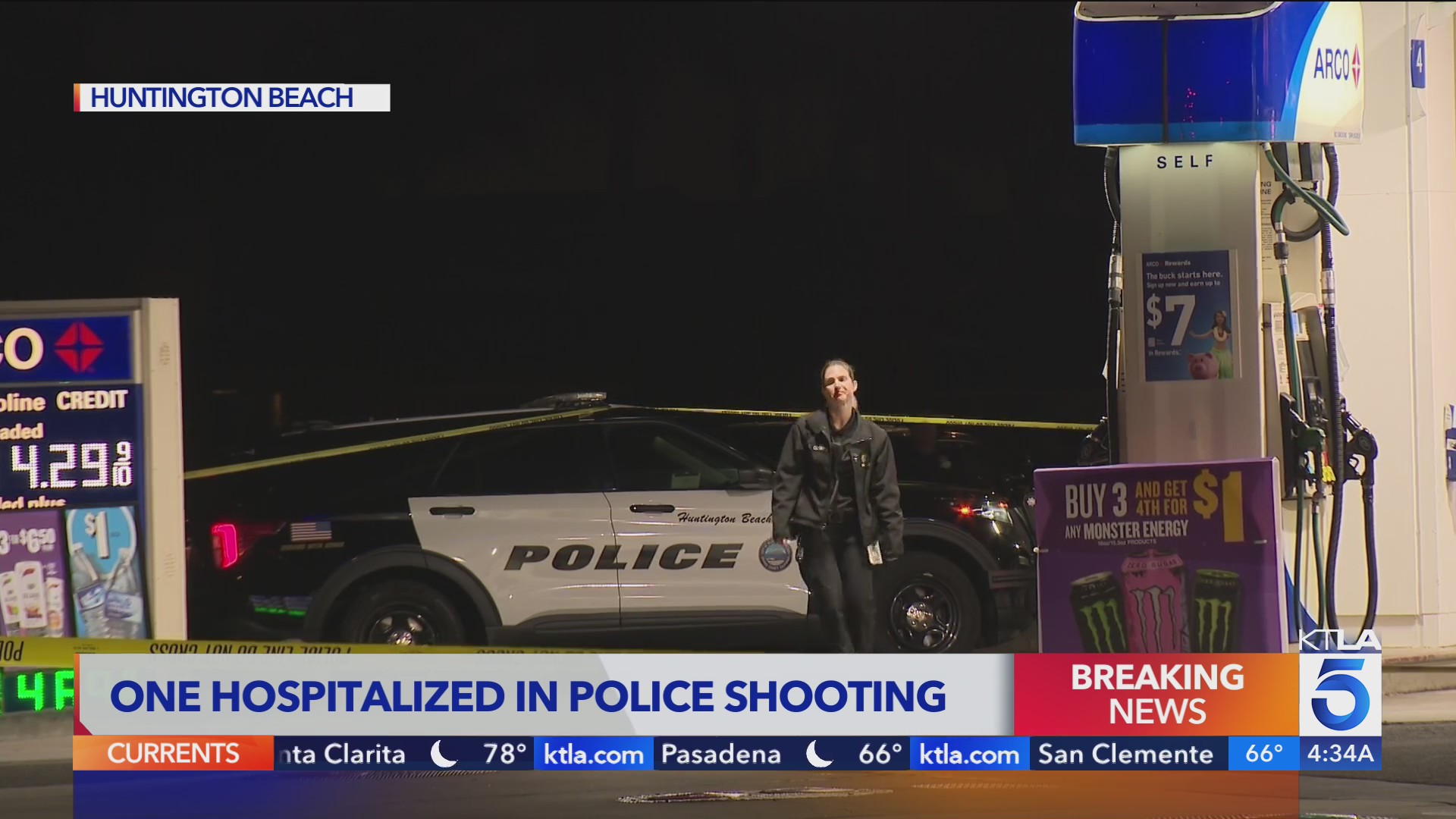 Man hospitalized after police shooting in Huntington Beach – KTLA