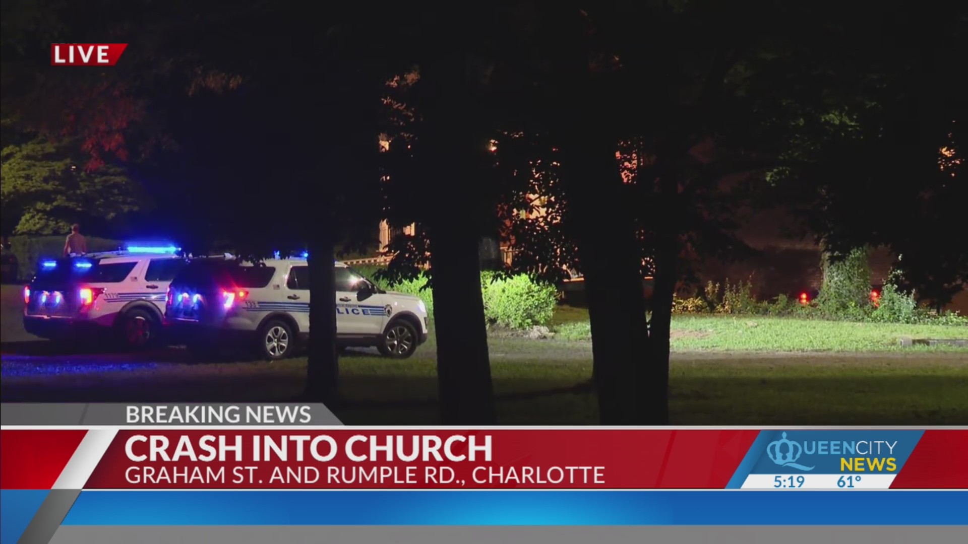 2 injured after vehicle crashes into church in N CLT – Queen City News