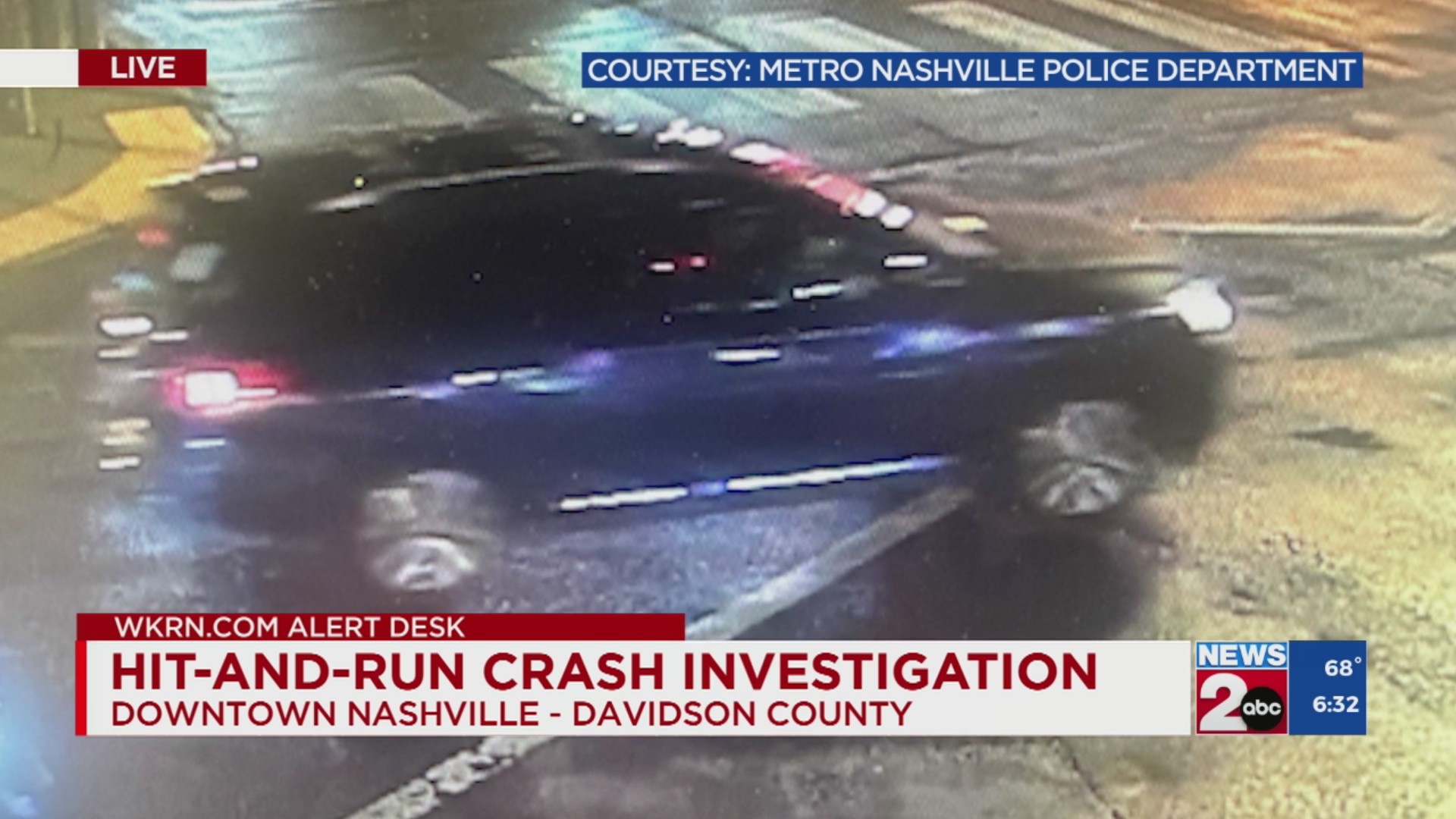 Driver sought after downtown hit-and-run crash – WKRN News 2