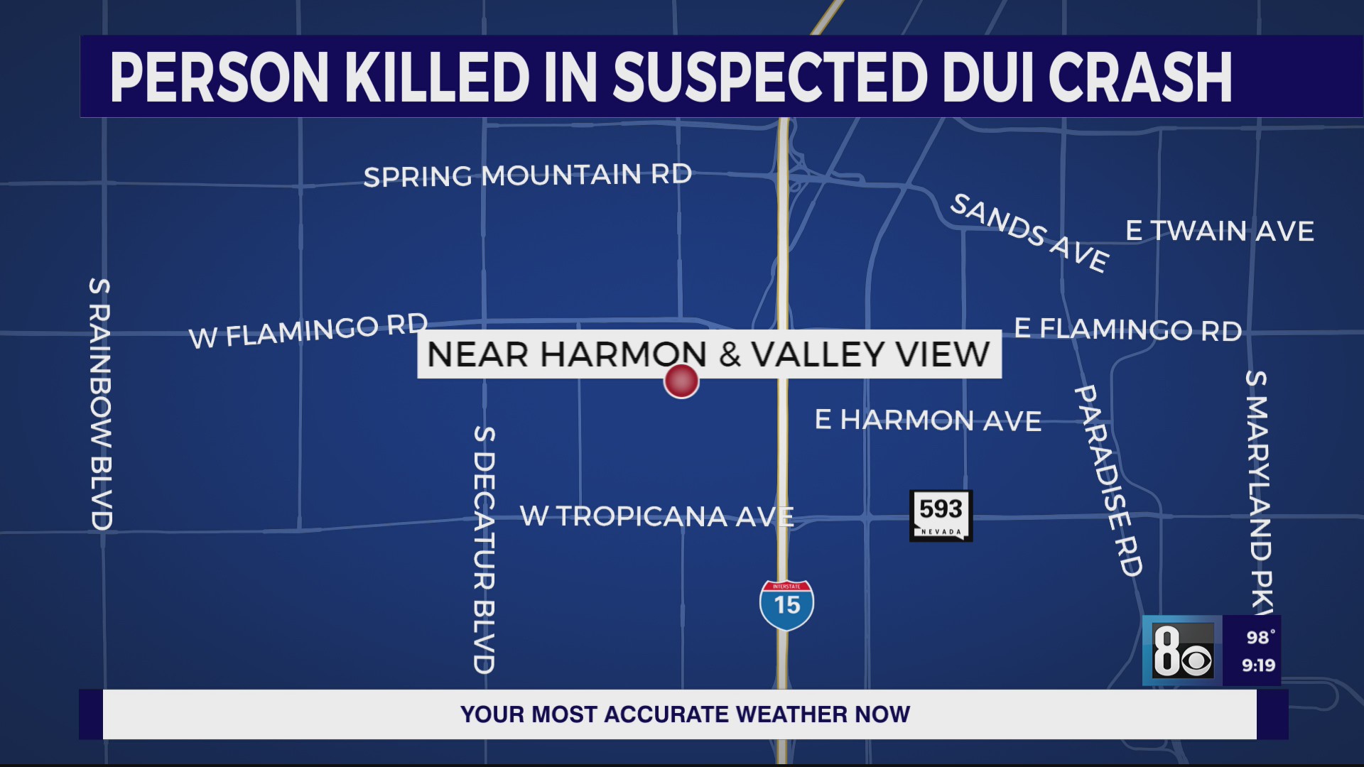 Passenger killed in suspected DUI crash in central Las Vegas valley – KLAS