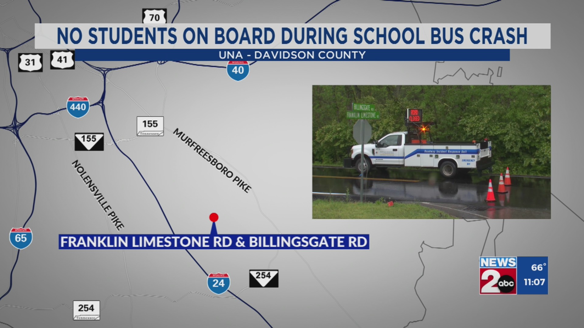 No students on board during school bus crash – WKRN News 2