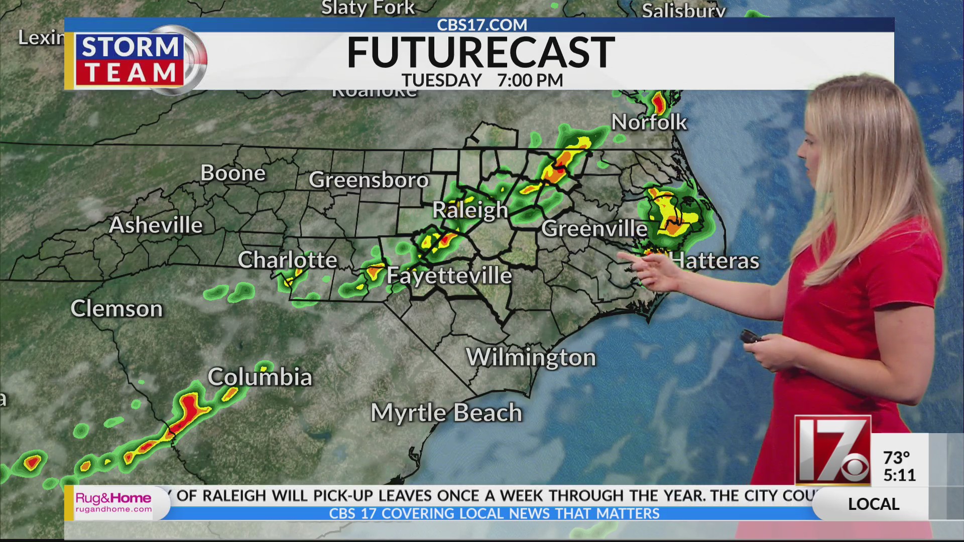 Late-day storms Tuesday then drying out briefly in central NC – CBS17.com