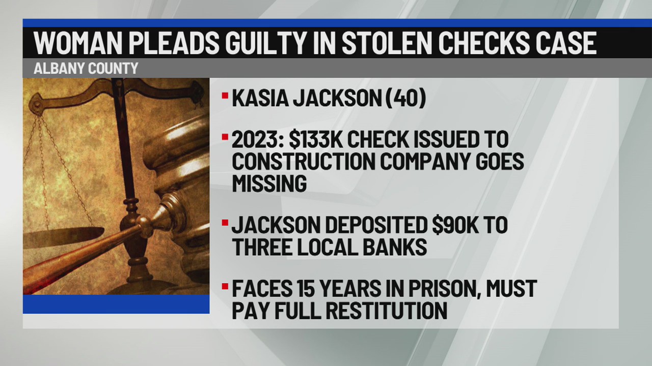 Albany woman pleads guilty in stolen checks case – NEWS10 ABC