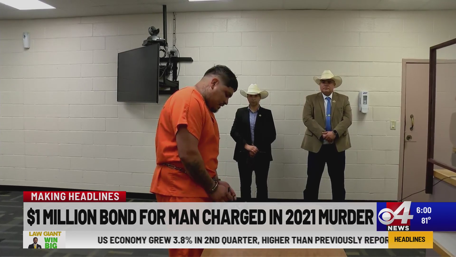 $1 Million Bond For Man Charged in 2021 Murder – KVEO-TV