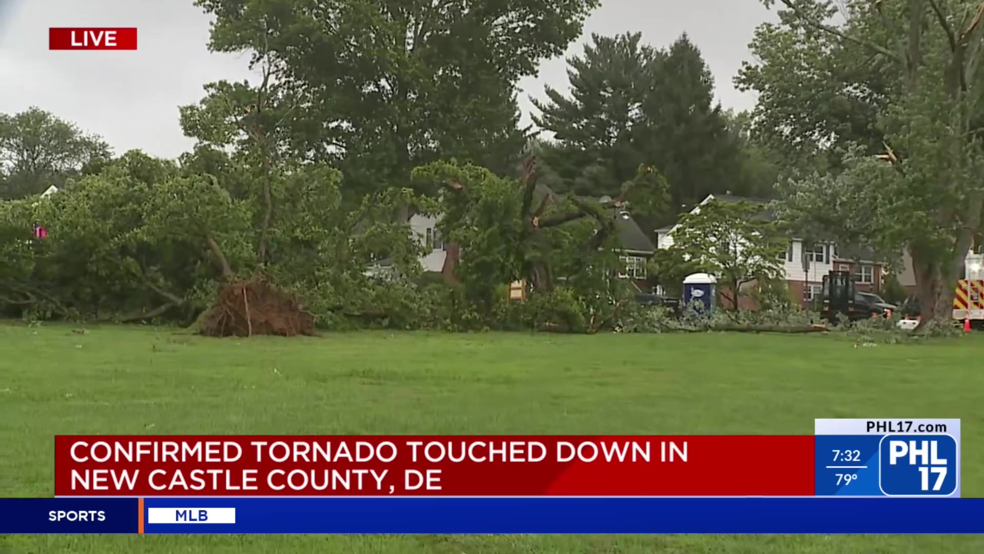 Tornado rips through local park in Marshallton, Delaware – PHL17.com