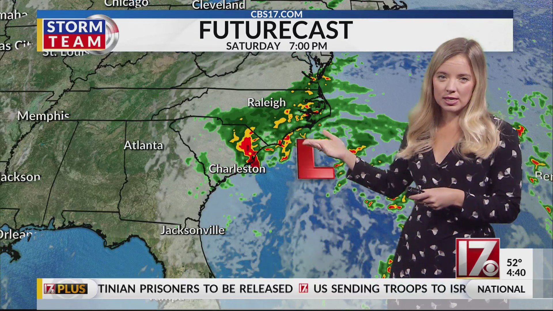Rainy and breezy weekend coming to central NC – CBS17.com