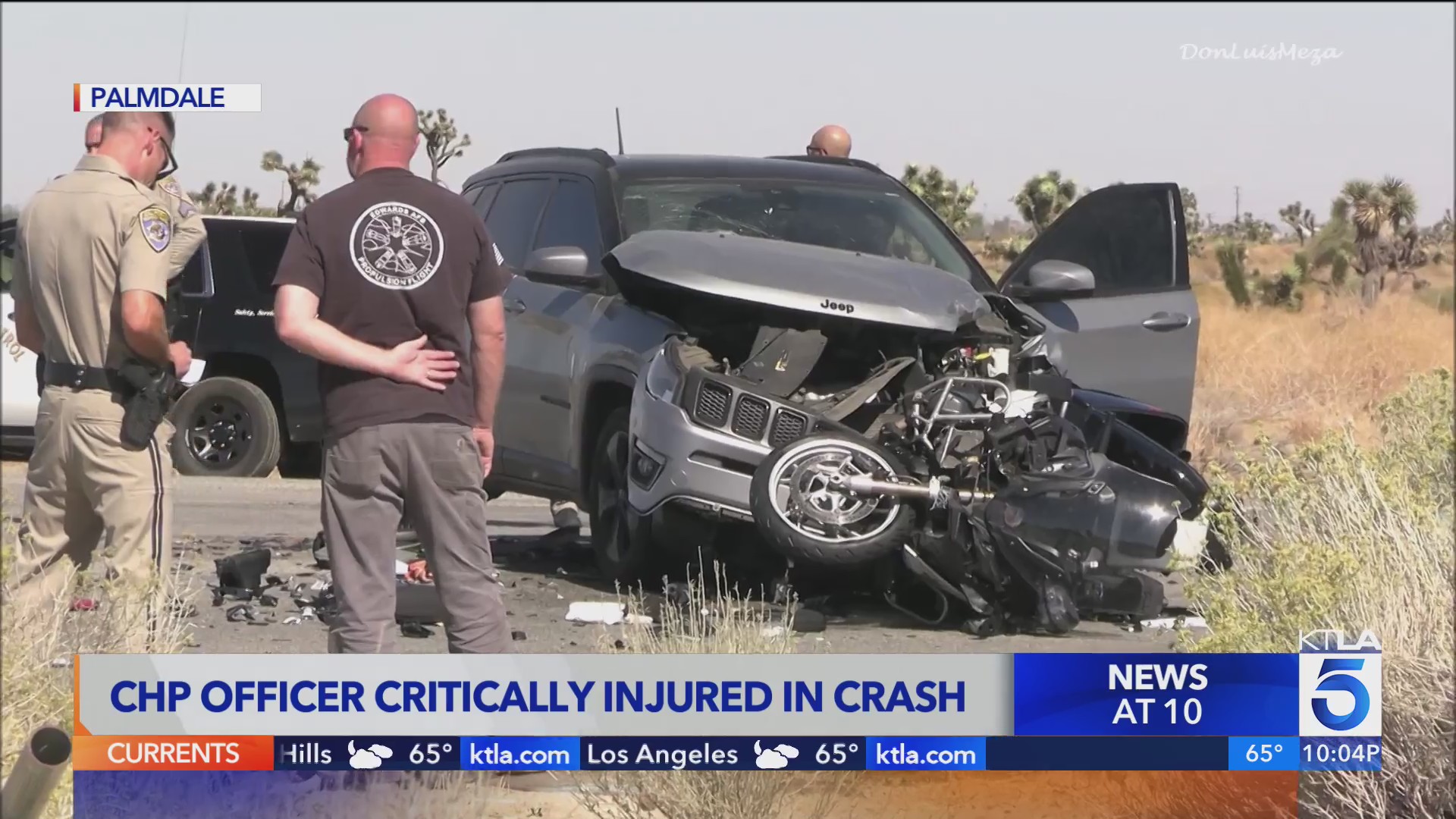 CHP officer critically injured in Palmdale crash – KTLA