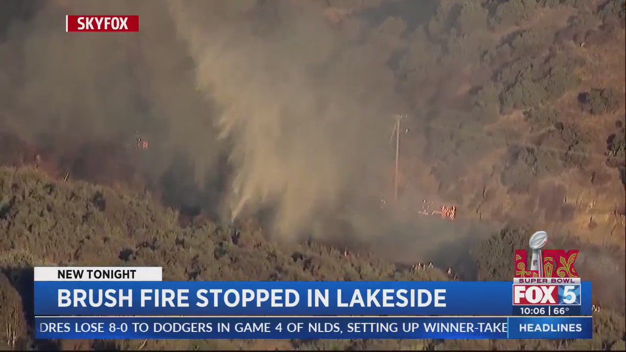 Brush fire stopped in Lakeside – FOX 5 San Diego & KUSI News