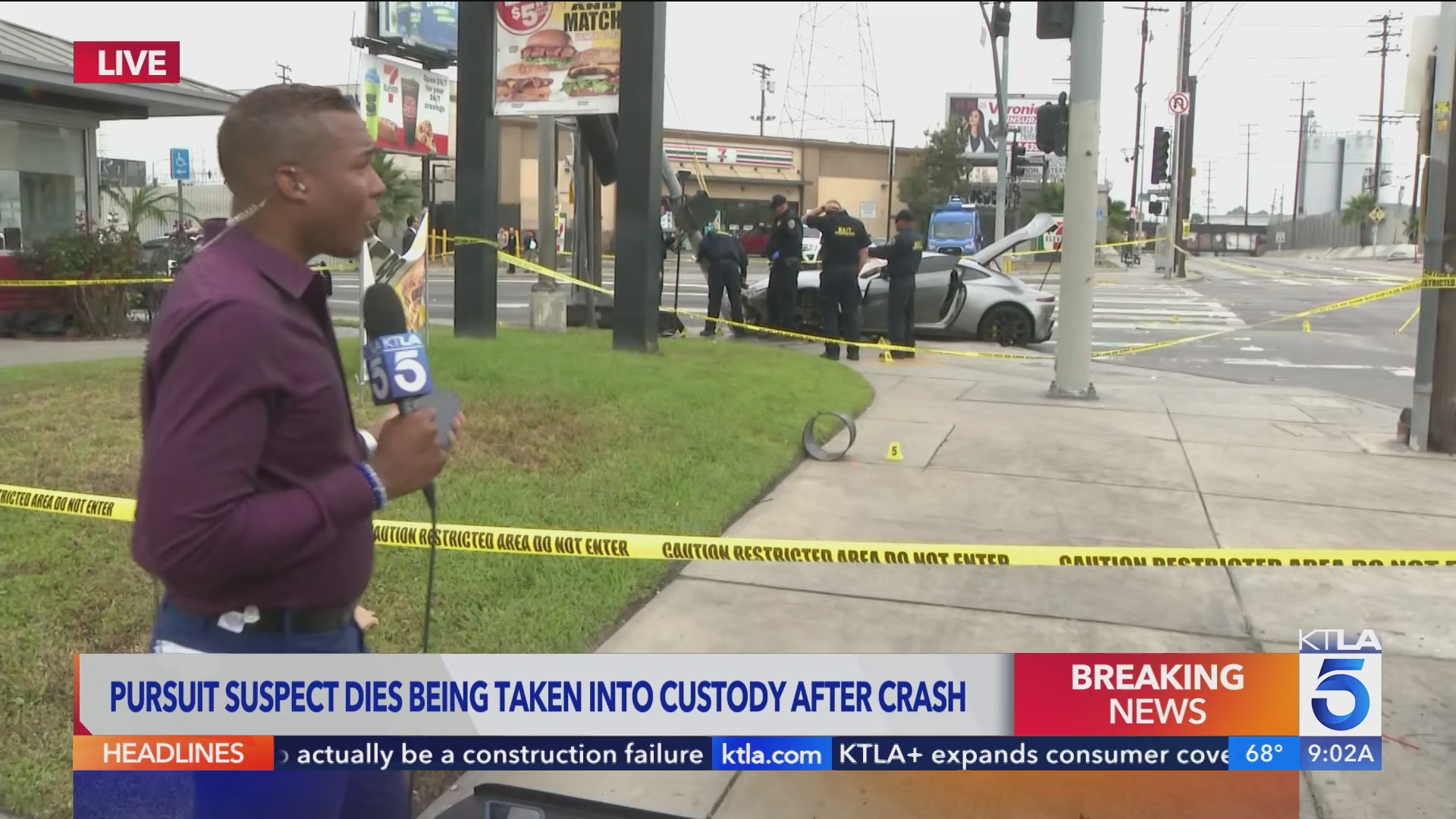 Aston Martin driver dies after high-speed chase, crash – KTLA