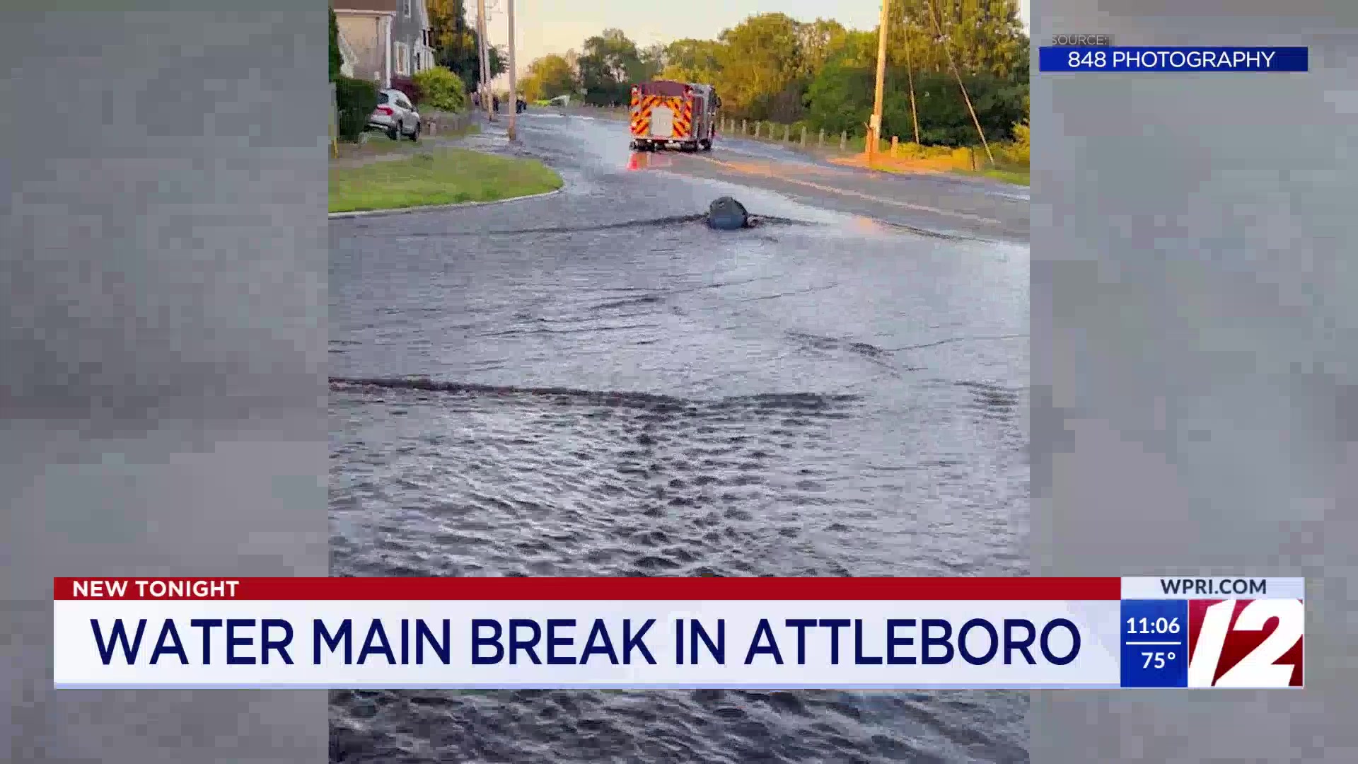 Water main break in Attleboro shuts down road – WPRI.com