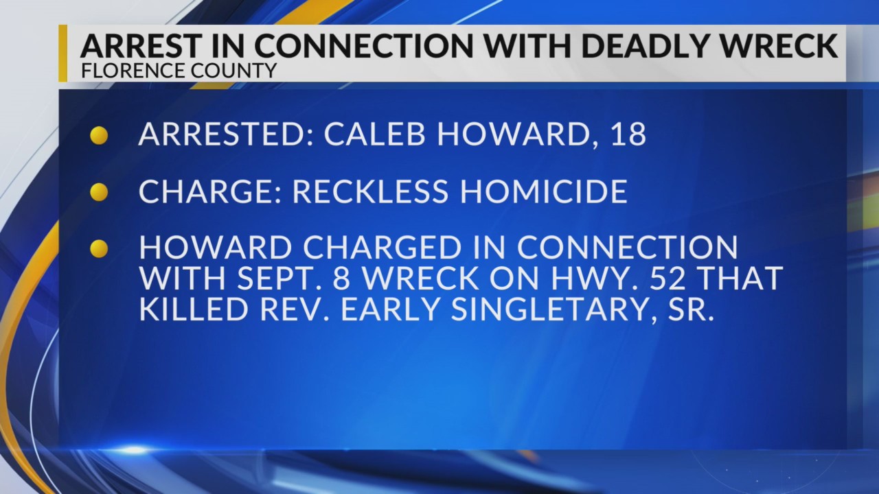 Arrest made in connection with Florence County crash that killed 94 ...