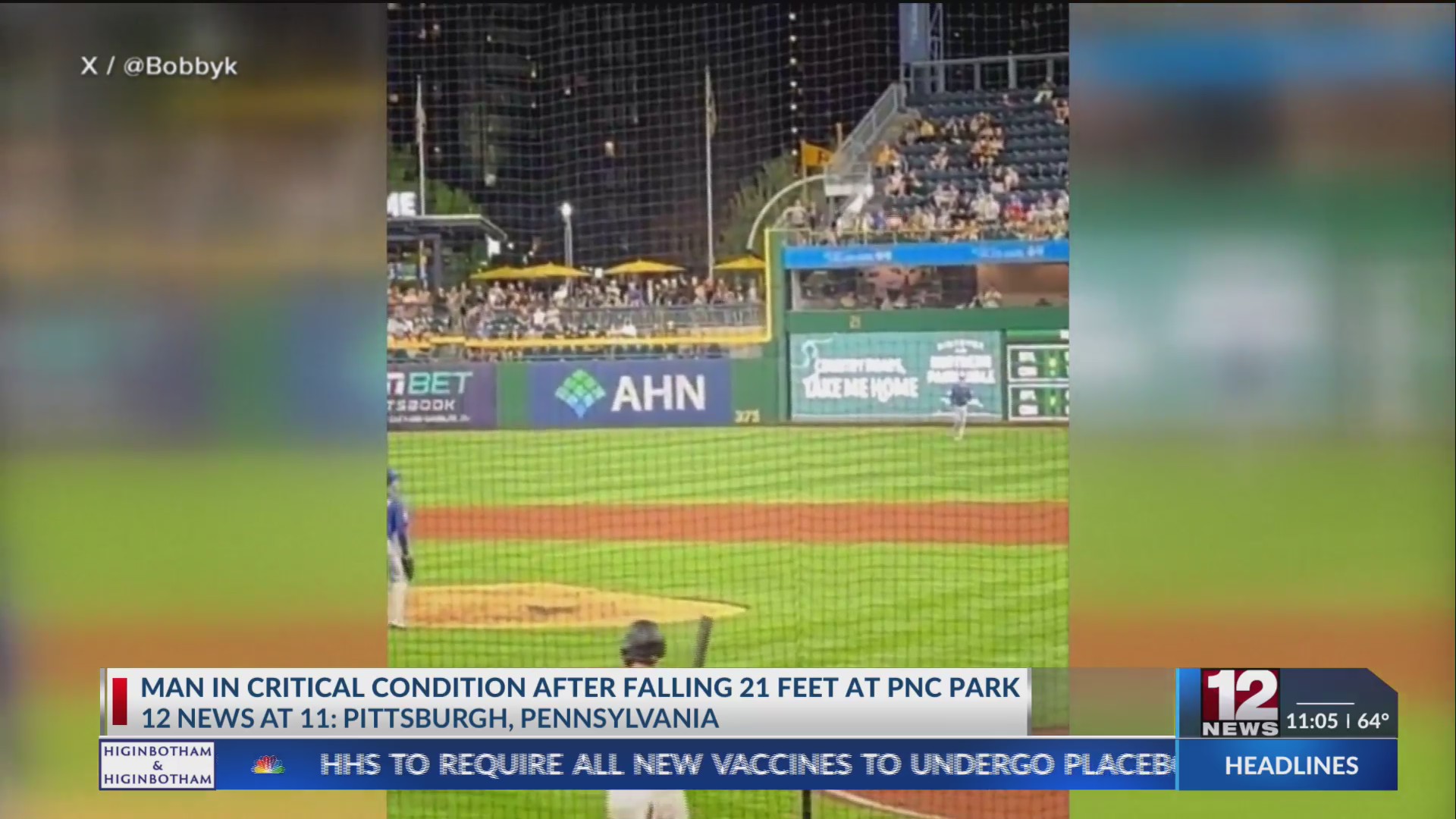 Fan who fell over railing at PNC Park identified as former Wheeling ...