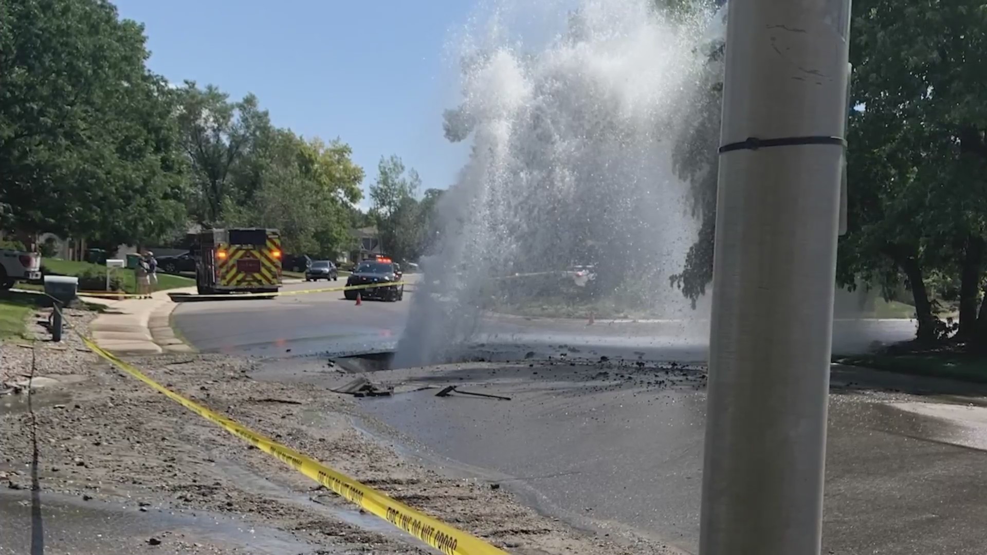 Water main break causes 12-foot sinkhole in Centennial neighborhood ...