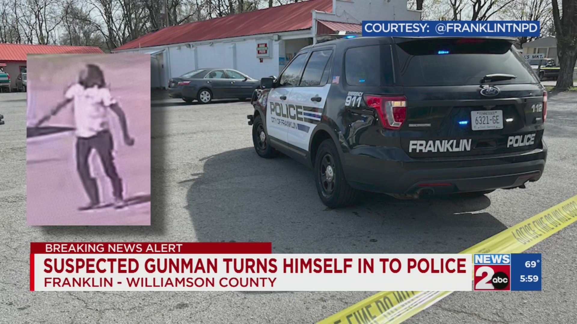 Suspected shooter turns himself in to Franklin, TN police – WKRN News 2