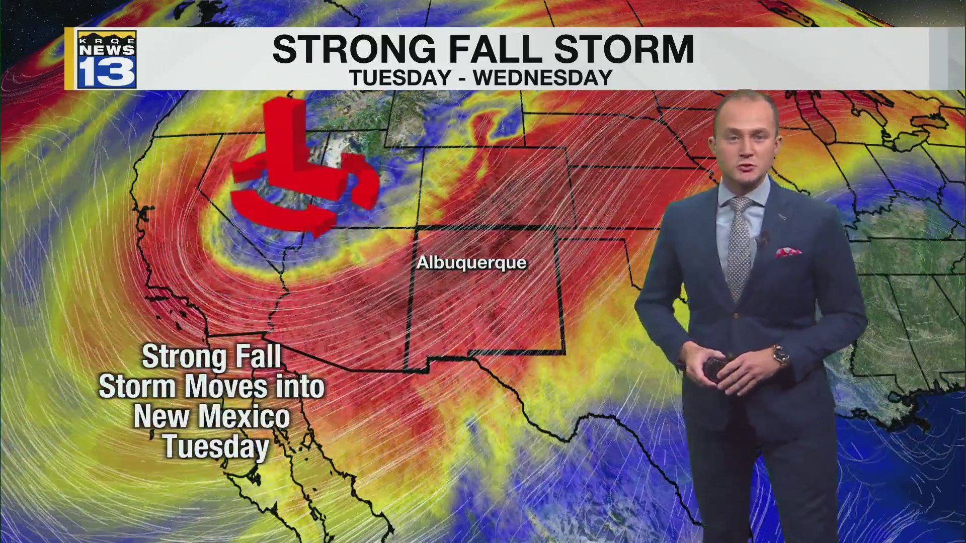 Record heat today ahead of a strong fall storm – KRQE NEWS 13 ...
