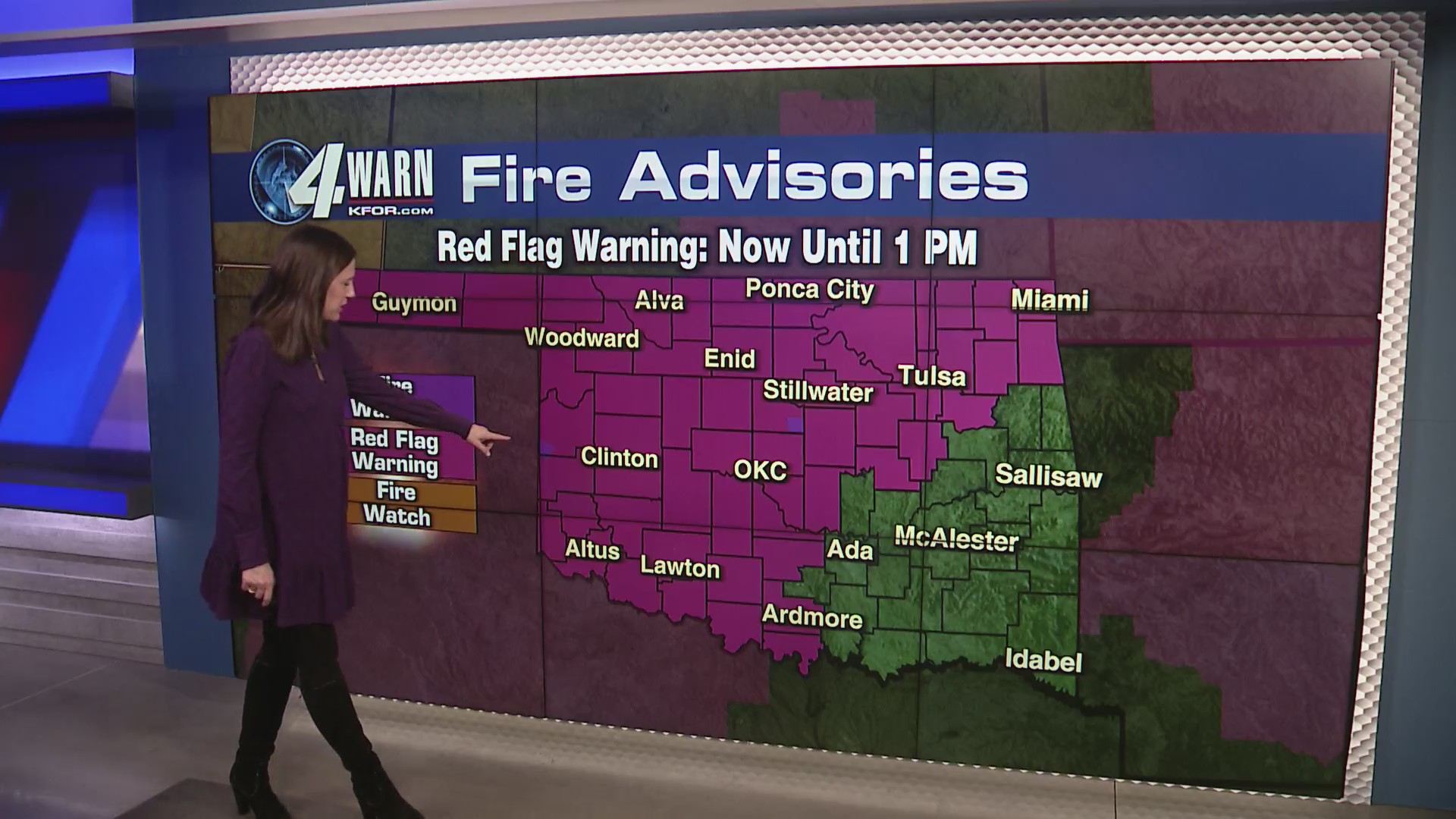 High fire danger predicted in Oklahoma Wednesday – KFOR.com Oklahoma City