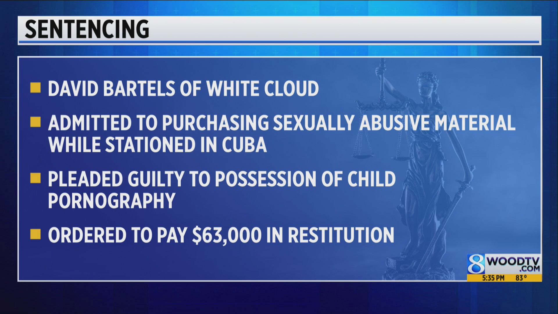 White Cloud man sentenced for child sexually abusive material bought at ...