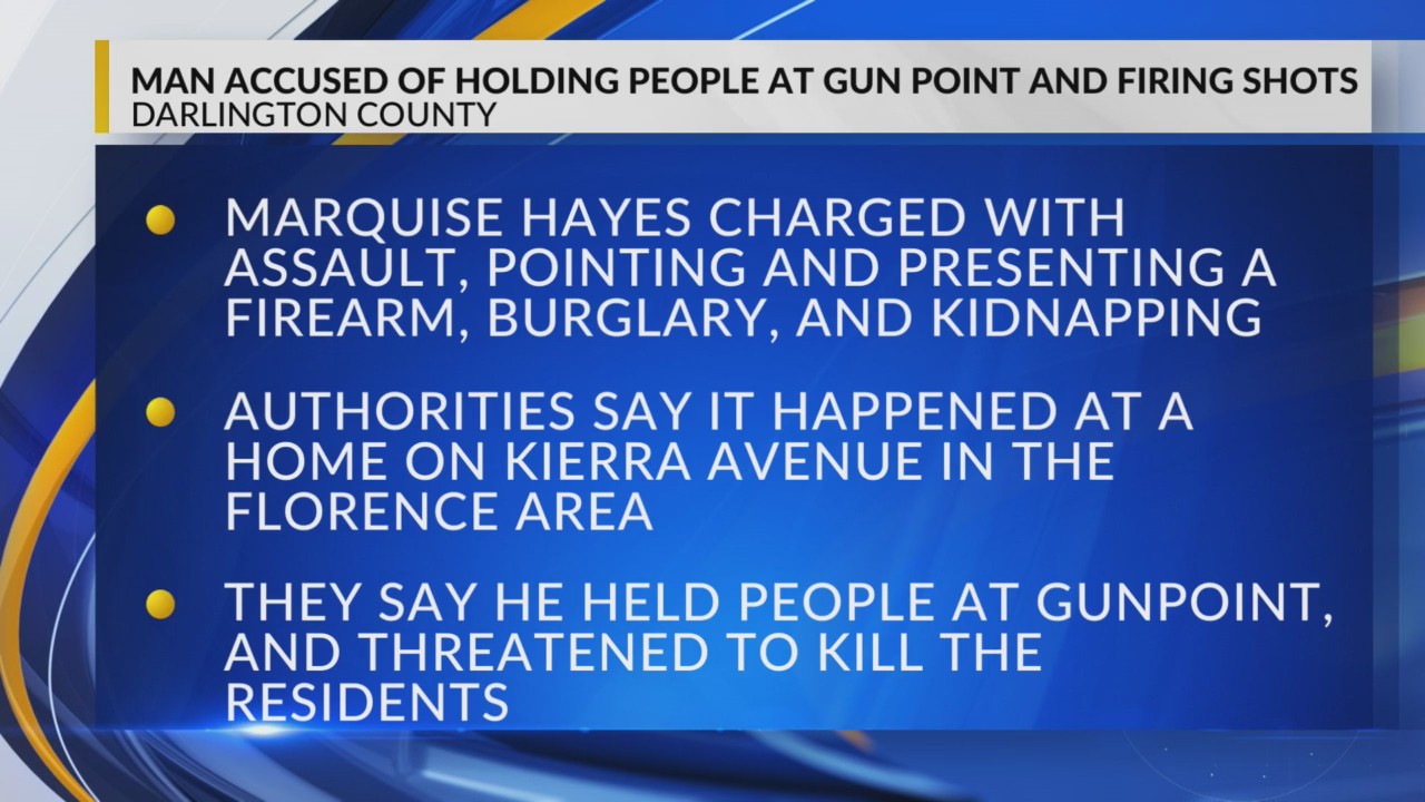 Man accused of holding 3 people at gunpoint in Darlington County ...